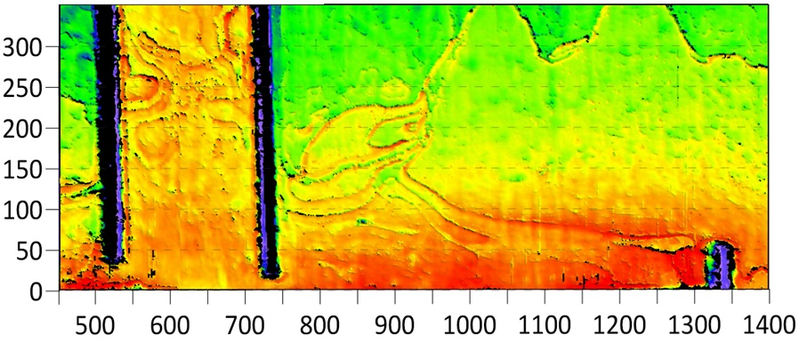 Mapa de corrosión C-Scan de alta resolución